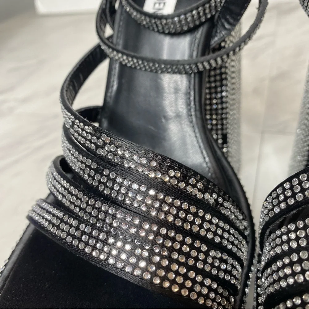 Steve Madden Cocktails Rhinestone Platform Heeled Sandal 7M